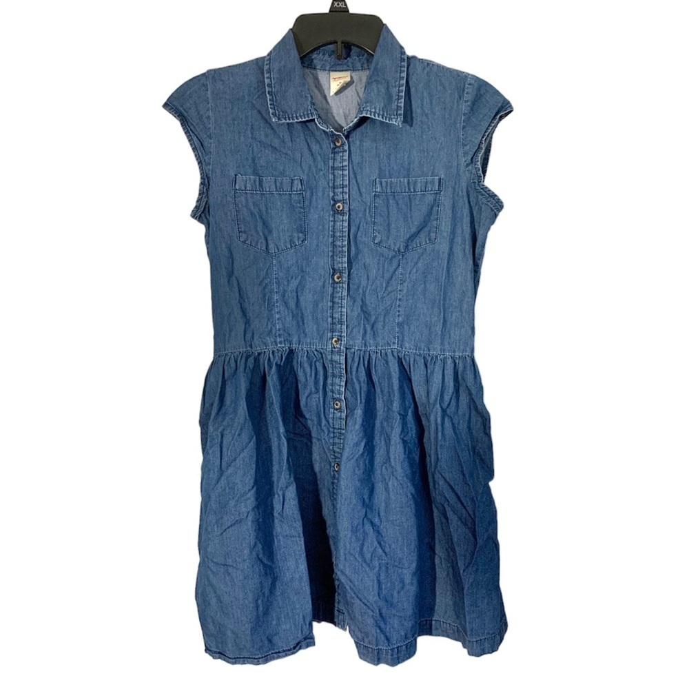 Arizona Jeans Co. Denim Dress w/ Capped Sleeves & Pockets, 100% Cotton, [16 Plus
